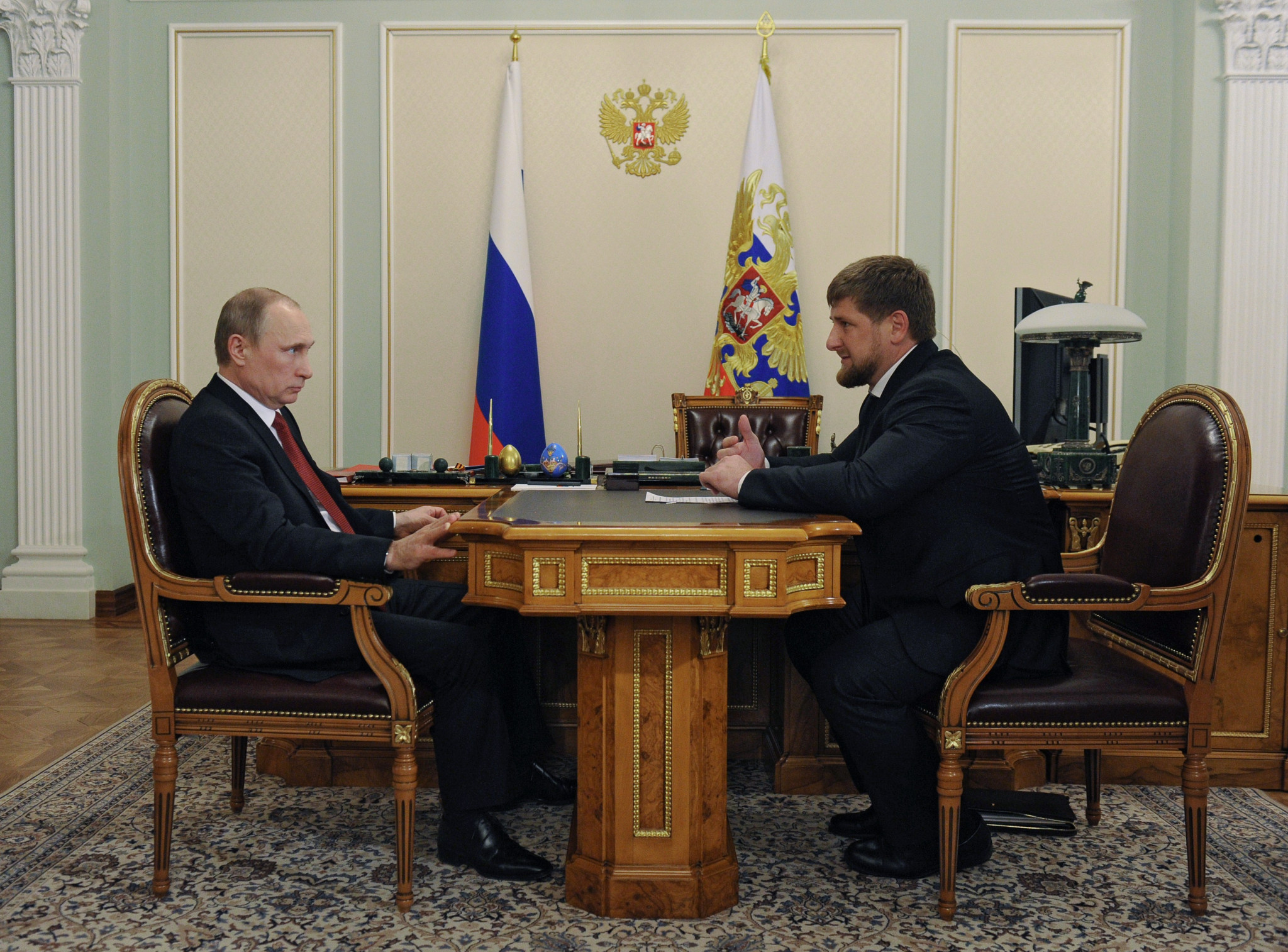 Vladimir Putin, left, and Ramzan Kadyrov, right, are believed to heavily respect each other ©Getty Images