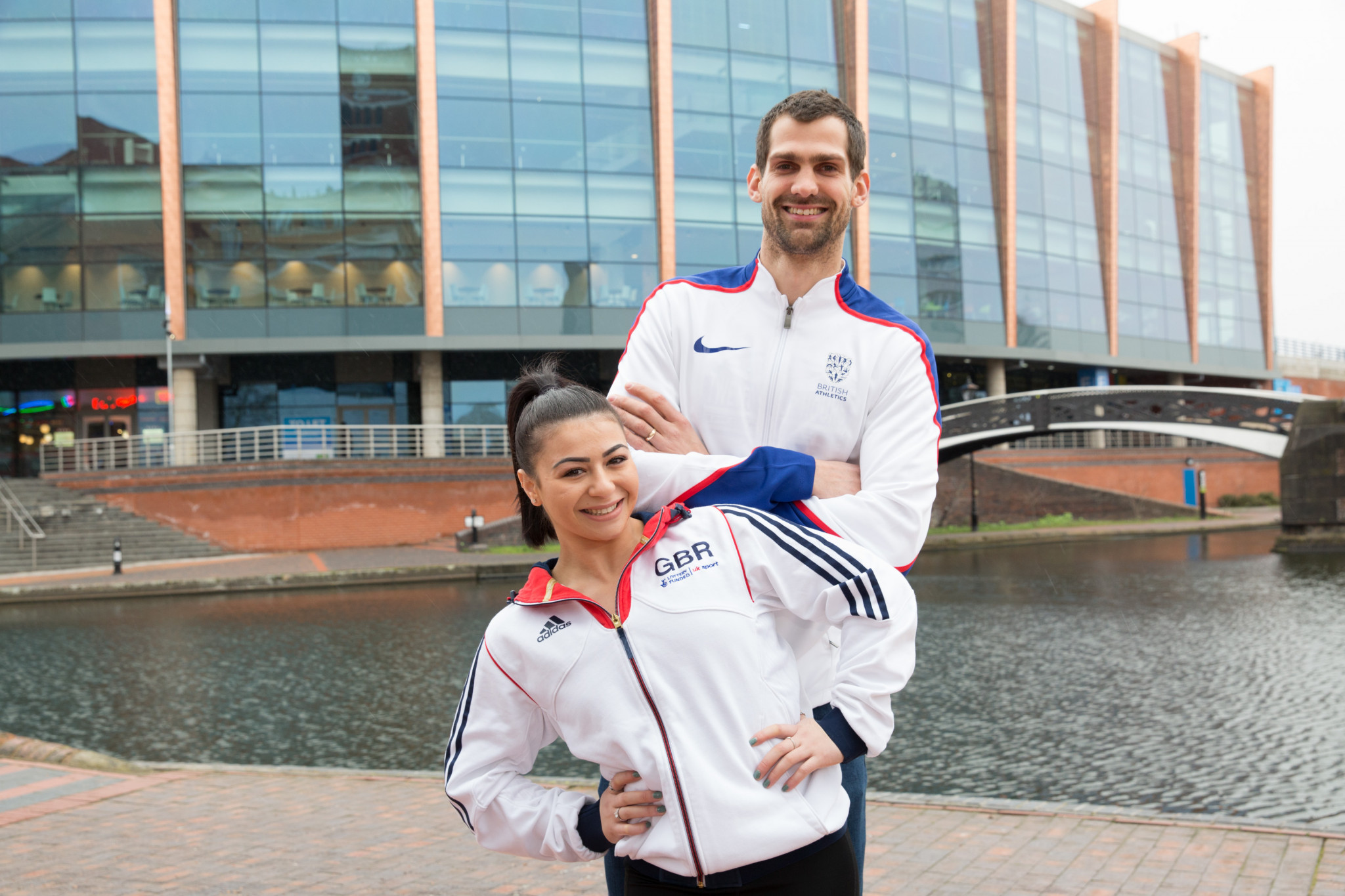 Robbie Grabarz and Claudia Fragapane are looking forward to the Birmingham events ©Arena Birmingham