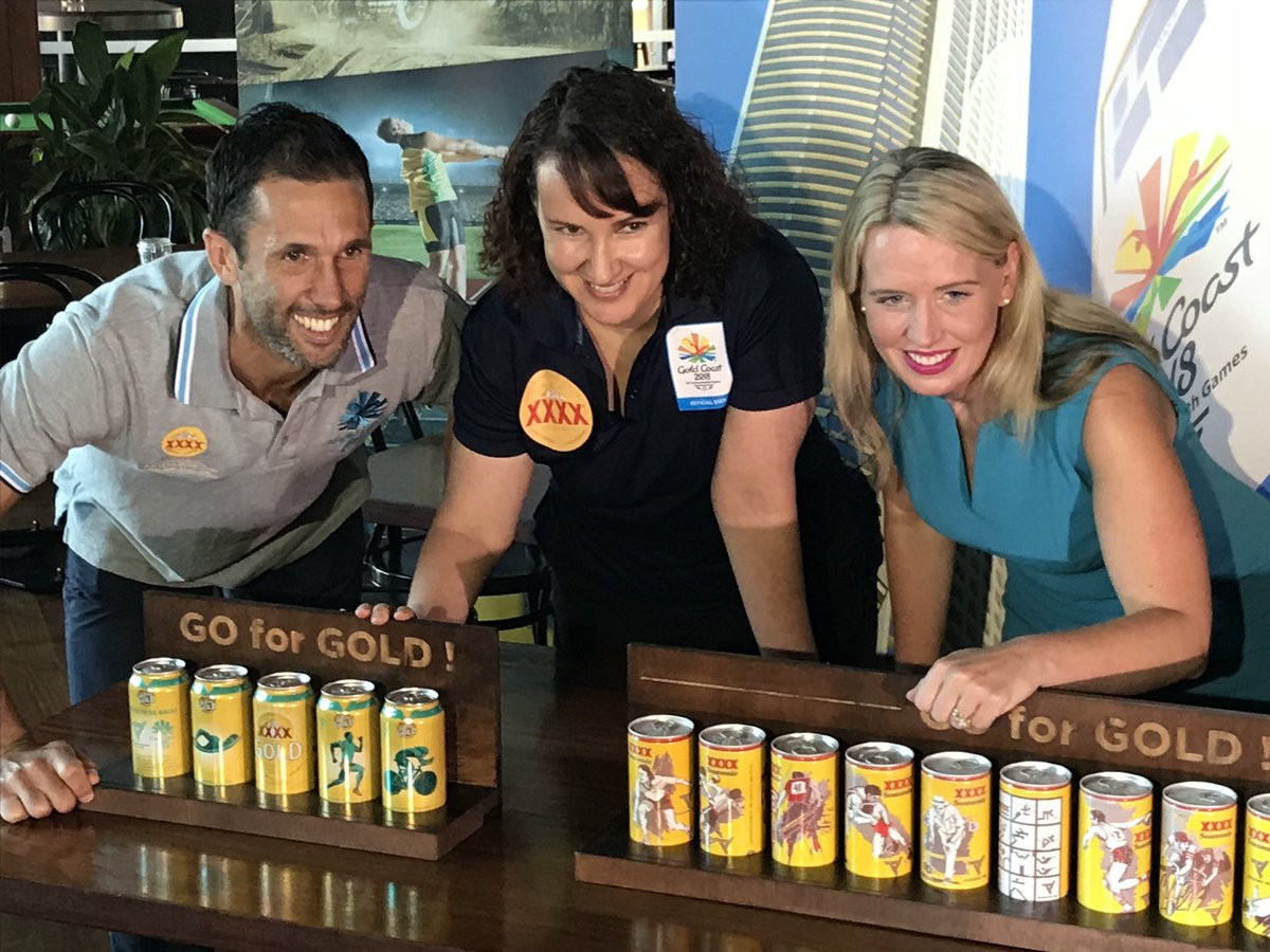 Gold Coast 2018 beer cans have been unveiled ©Gold Coast 2018