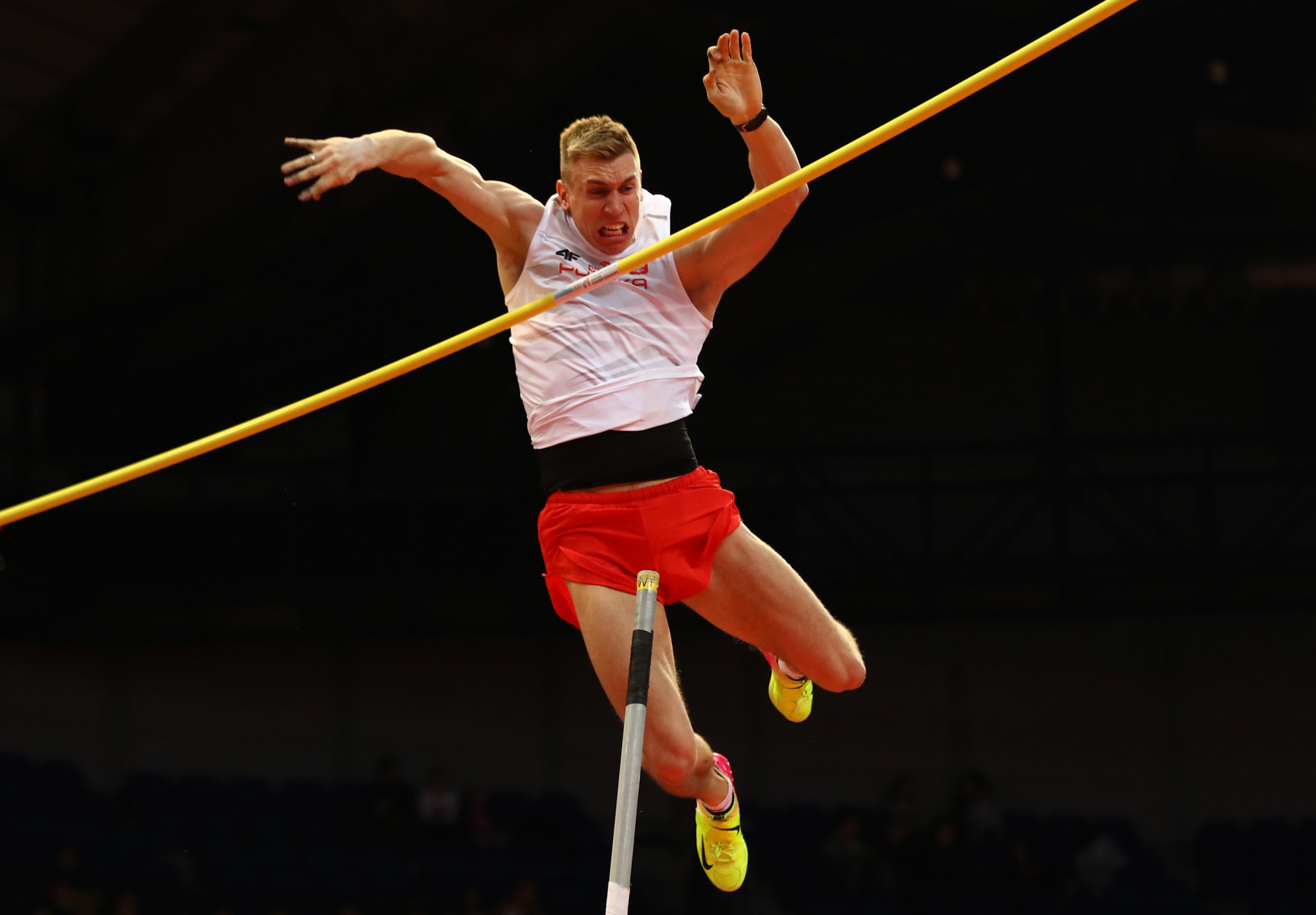 Piotr Lisek claimed the men's pole vault title on home soil ©Getty Images