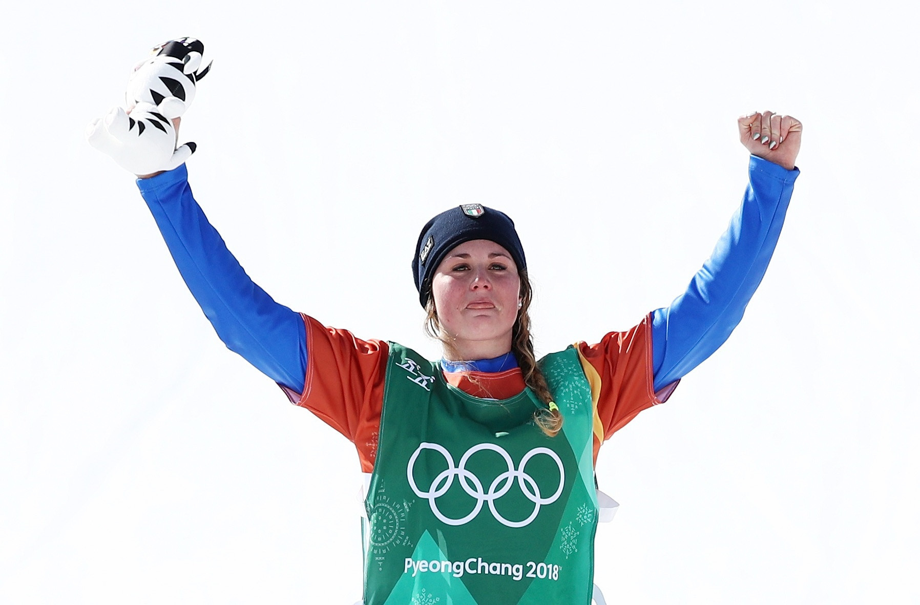 Italy’s Michela Moioli claimed her maiden Olympic title after winning the women’s snowboard cross event at Pyeongchang 2018 today ©Getty Images