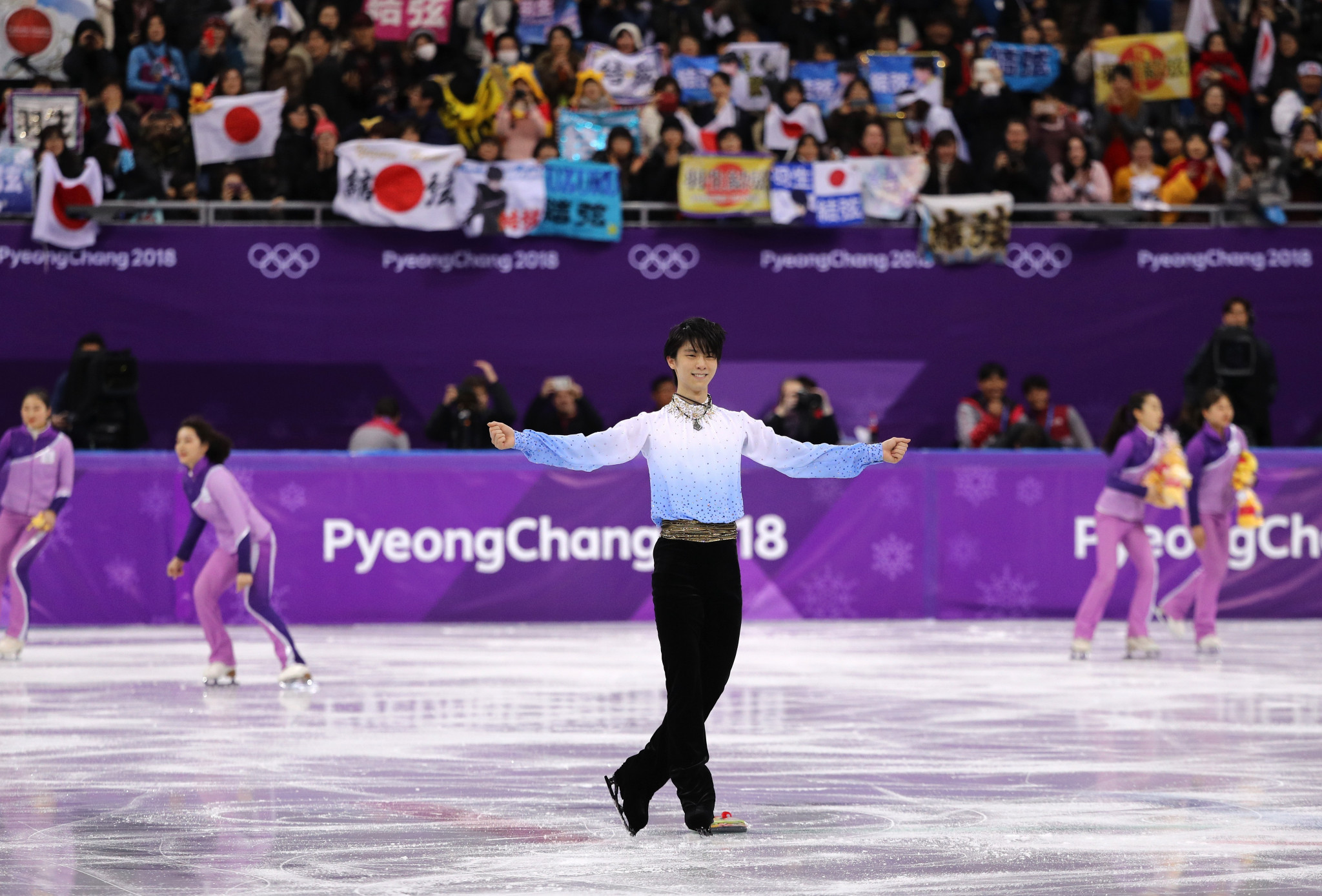 Japanese figure skater Yuzuru Hanyu topped the men's singles short programme standings ©Getty Images
