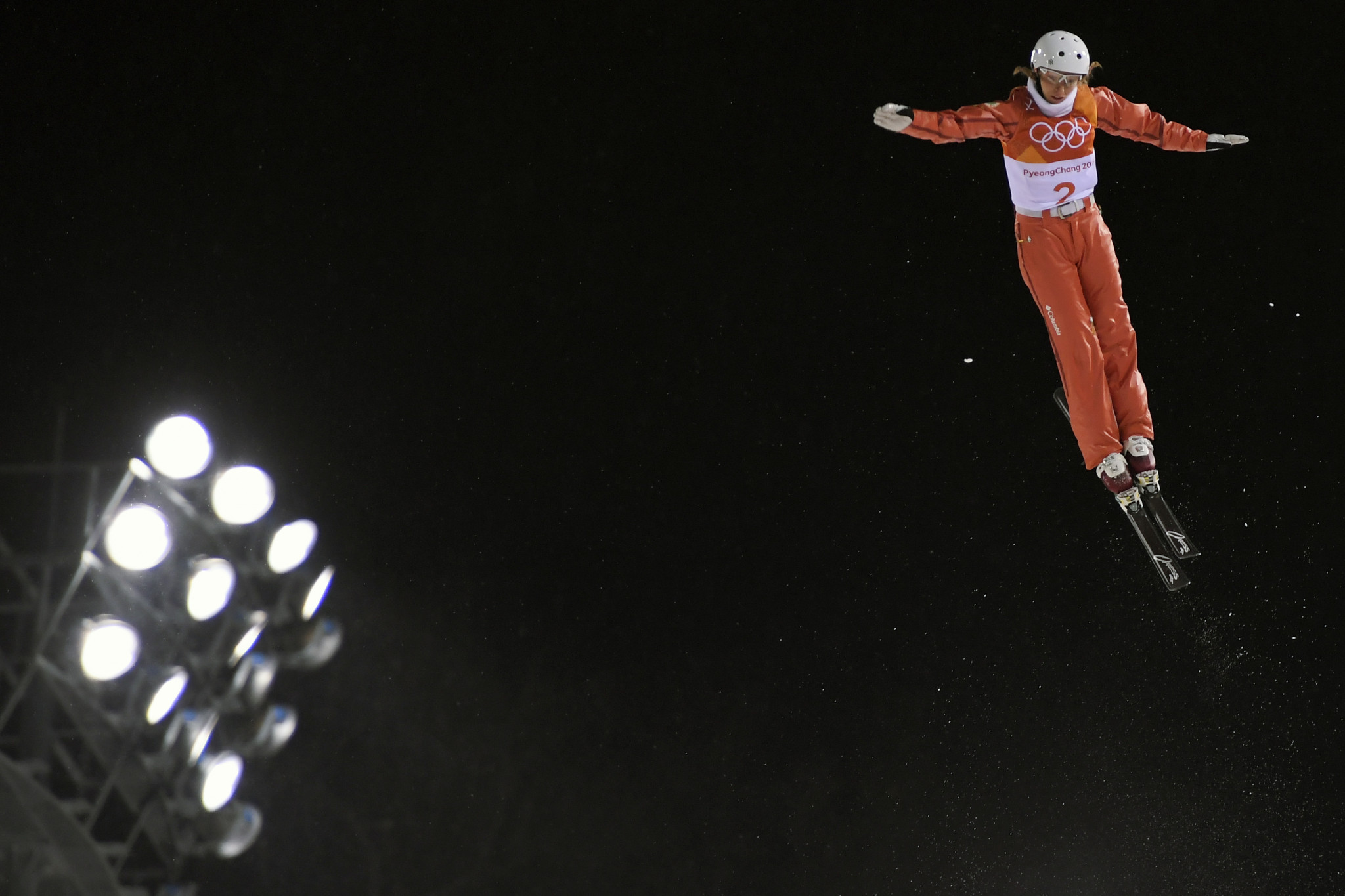 Hanna Huskova won the women's aerials in a competition taking place amid strong winds ©Getty Images