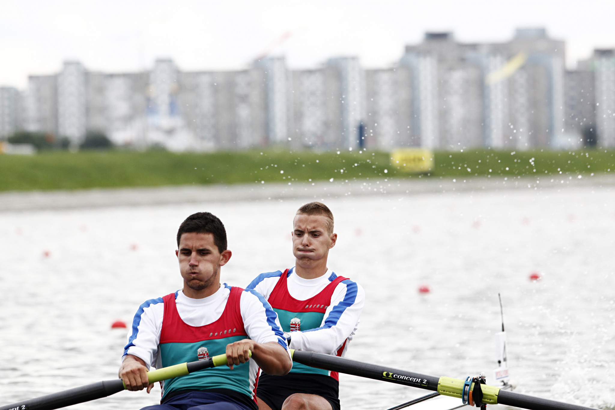 Hungary's coxed pair world champions Adrian Juhasz and Béla Simon will look to add indoor gold ©Getty Images