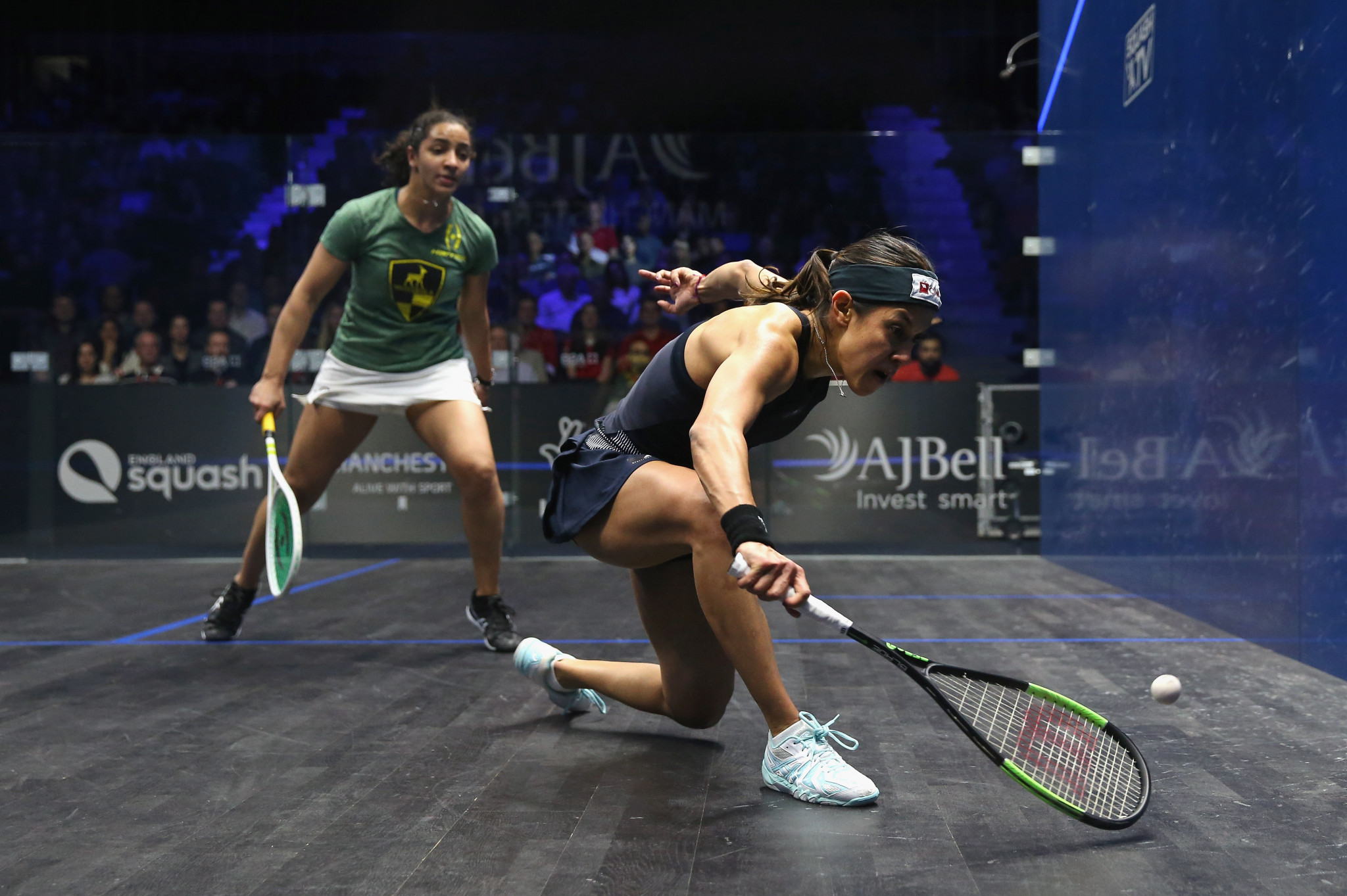 Malaysia's eight-times world champion Nicol David plays a shot at last December's PSA World Championships in Manchester, where a new deal was set up between the PSA and Dunlop ©Getty Images