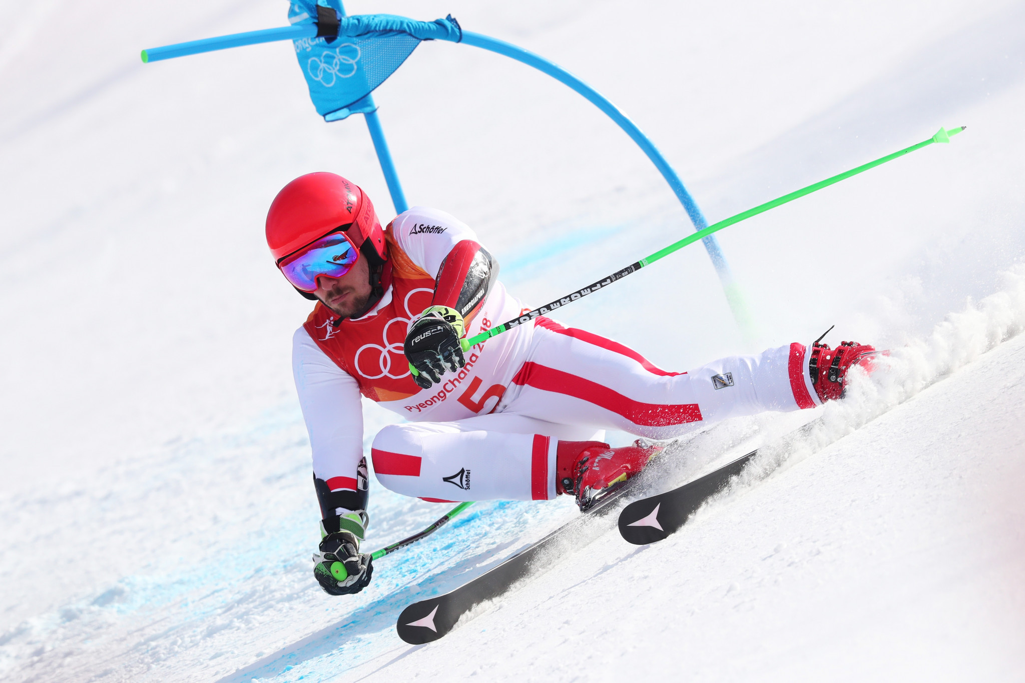 Austria's Marcel Hirscher underlined his dominance of the technical events with another gold medal ©Getty Images