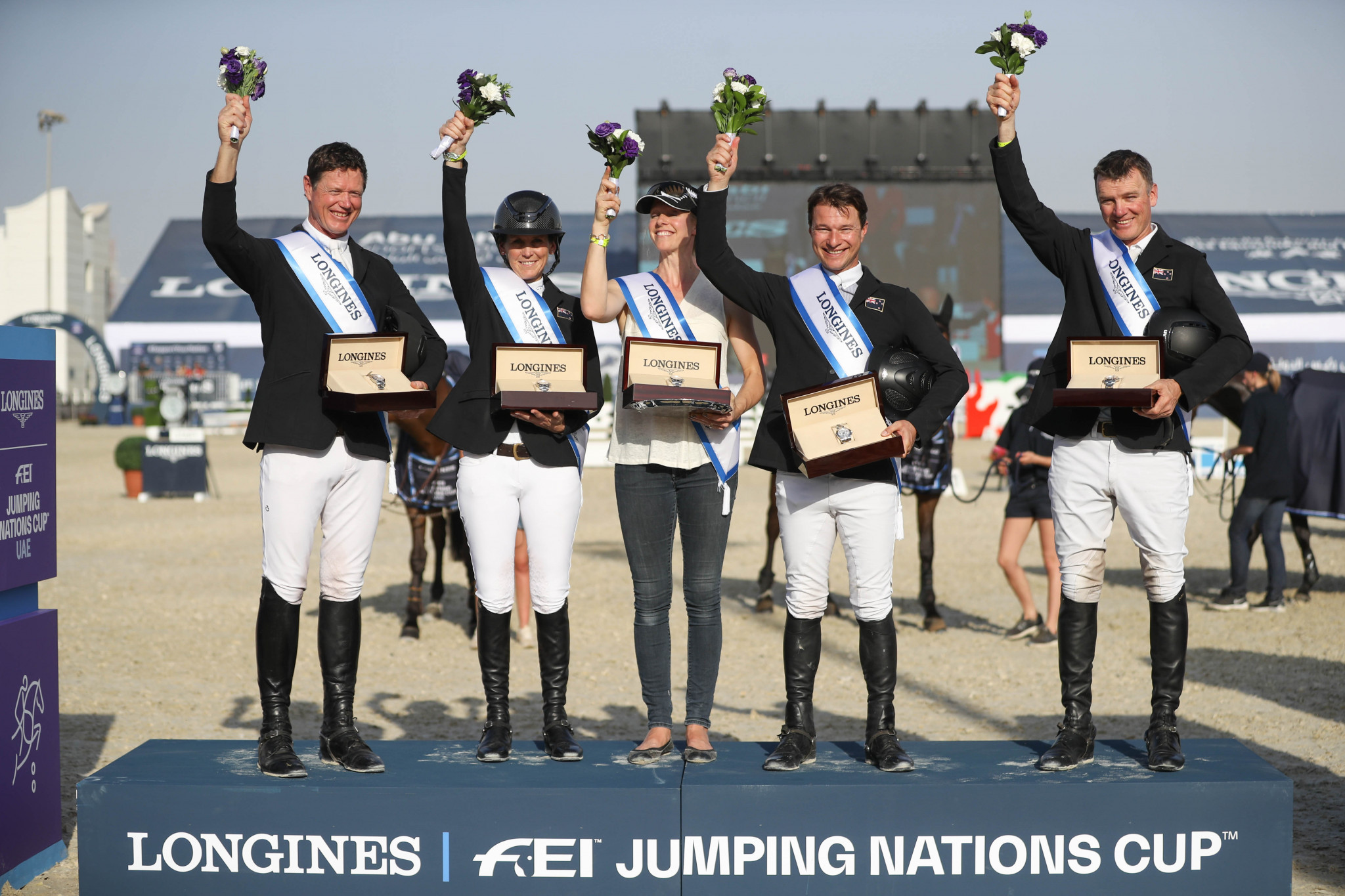New Zealand clinched the FEI Jumping Nations Cup title in Abu Dhabi ©Getty Images