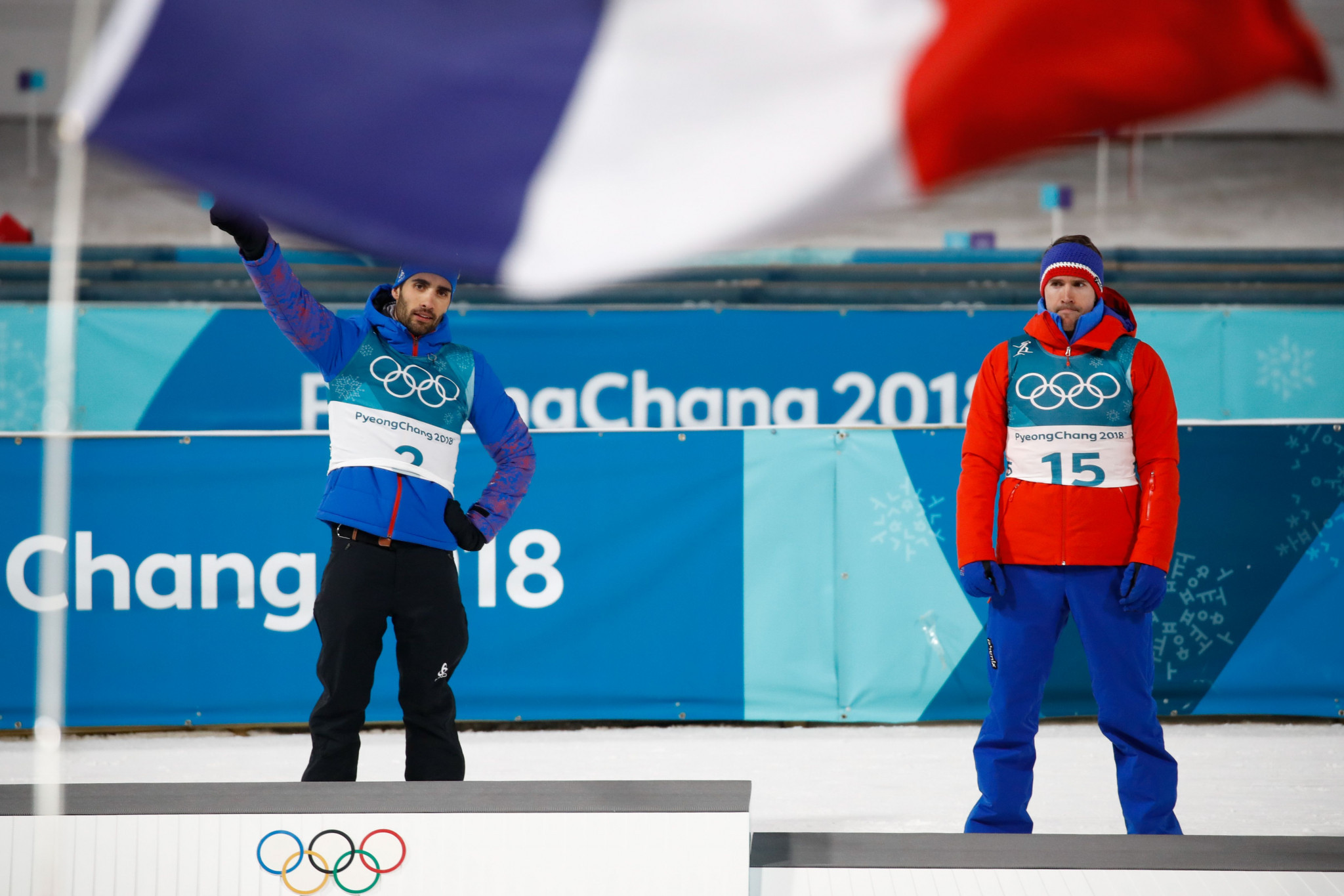 The biathlon star is now the most successful French Olympian of all time ©Getty Images