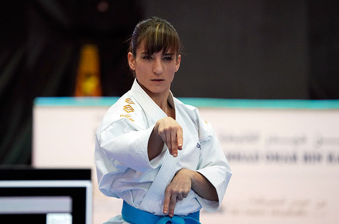 Spain's Sandra Sanchez matched compatriot Damian Quintero in winning a third Kata title at the Karate 1 - Premier League event in Dubai ©WKF