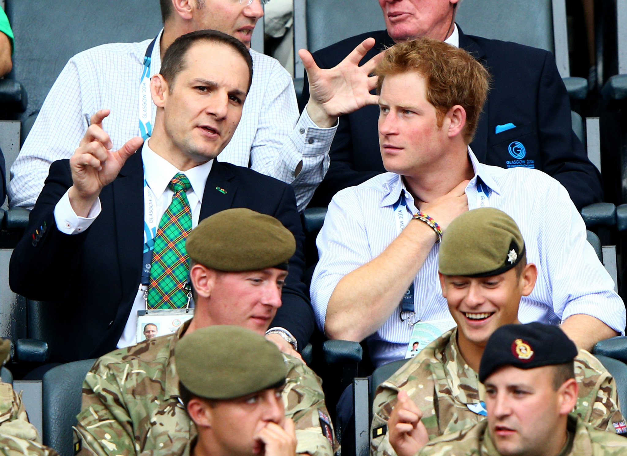 Prince Harry visited the 2014 Commonwealth Games in Glagsow, where he met David Grevemberg, now chief executive of the CGF, and could be at Gold Coast 2018 ©Getty Images