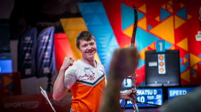 Sjef van den Berg claimed two gold medals in today's competition in Yankton ©World Archery