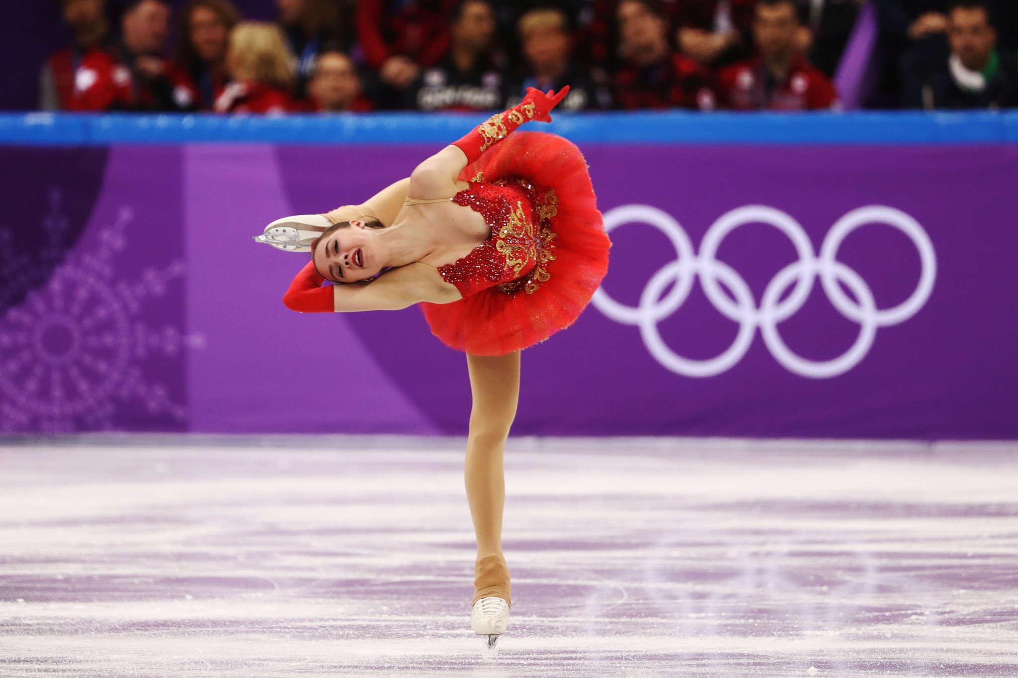 Alina Zagitova was unable to train yesterday after WADA officers arrived to conduct a drugs test ©Getty Images