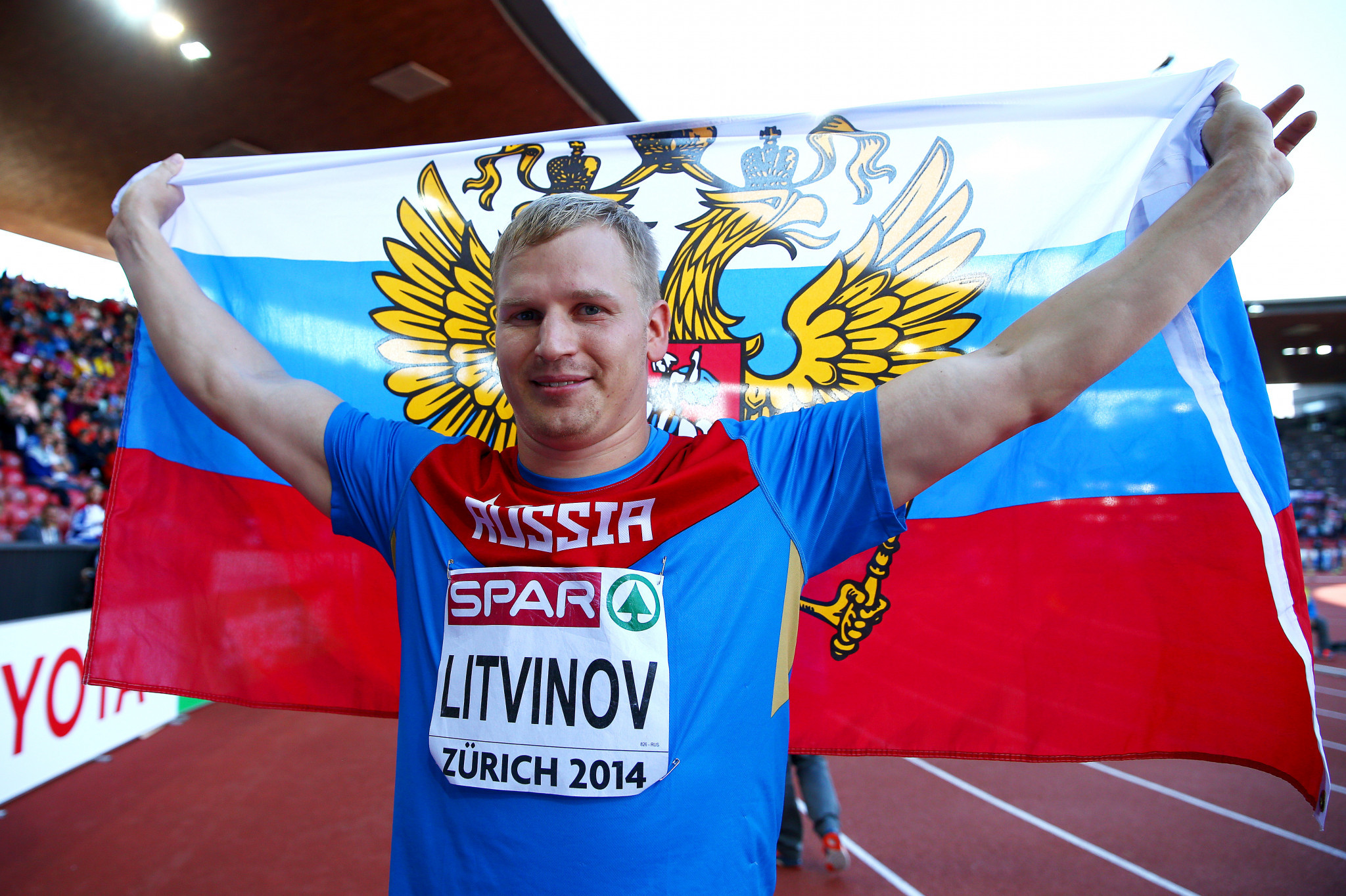 Sergey Litvinov coached his son to the bronze medal at the European Championships in 2014 ©Getty Images
