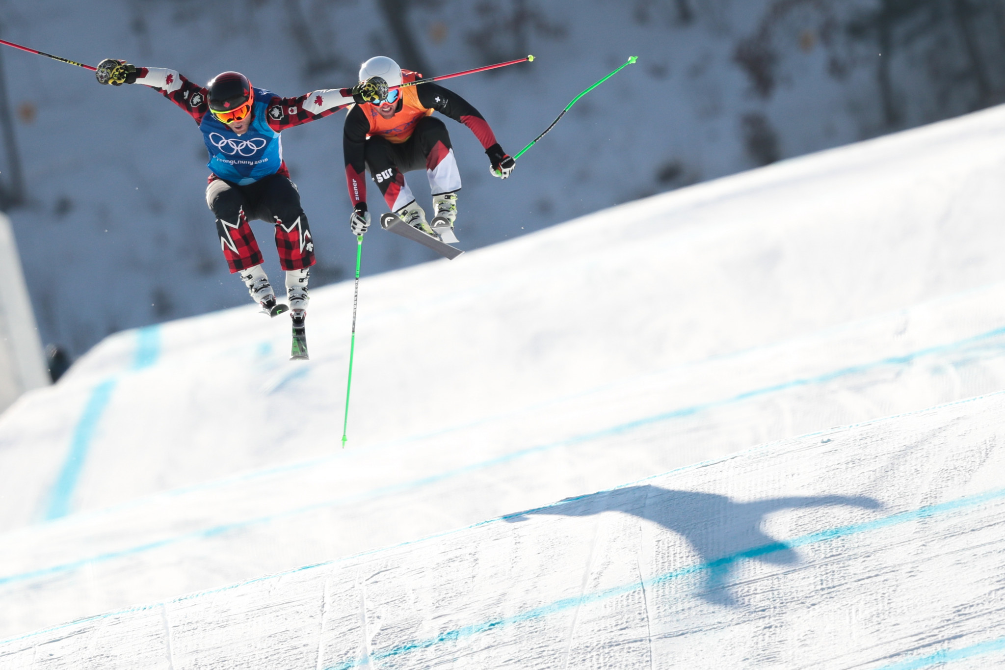Brady Leman of Canada banished his Olympic demons by winning the men's ski cross ©Getty Images
