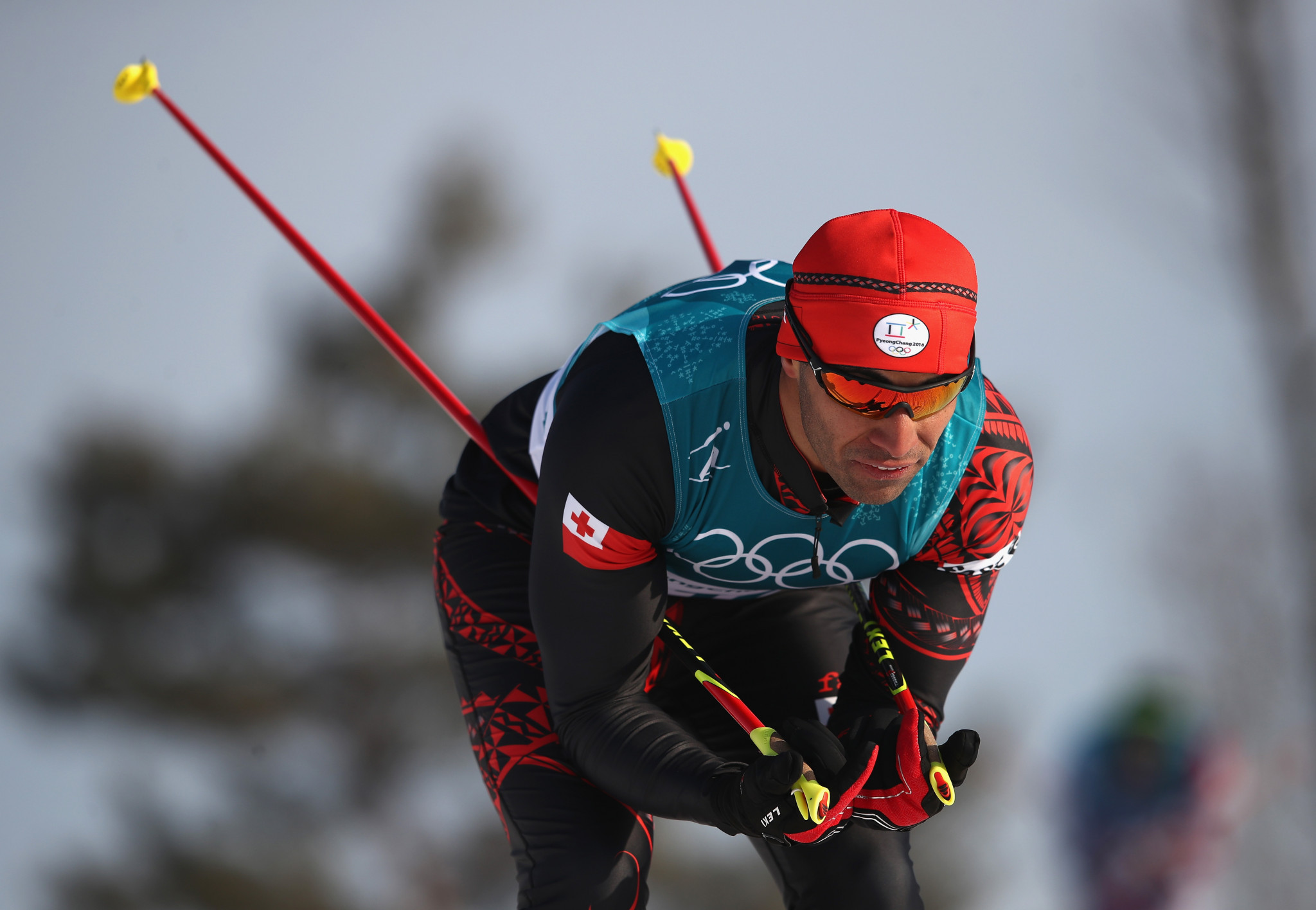 Pita Taufatofua is competing in the cross-country skiing event at Pyeongchang 2018 ©Getty Images