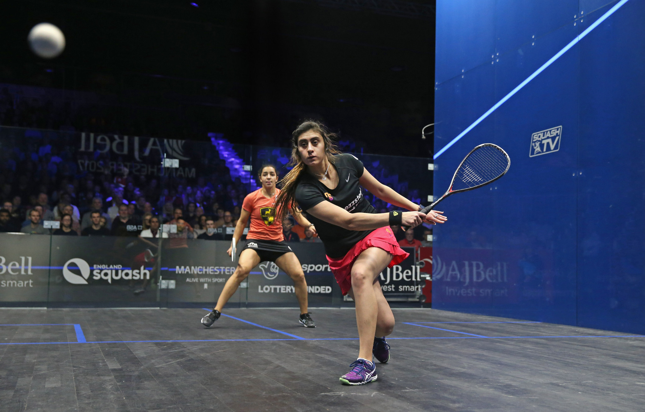 Egyptians Nour El Sherbini, front, and Raneem El Welily, back, are likely to meet in the final of the Windy City Open ©Getty Images