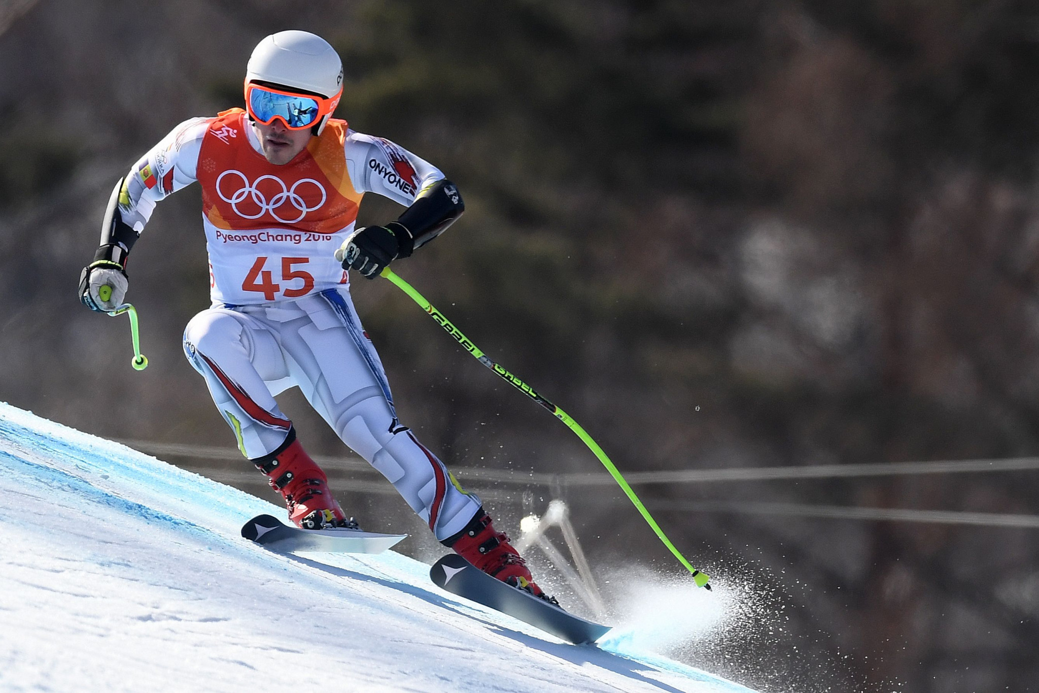 Andorra's Marc Oliveras competes at Pyeongchang 2018 ©Getty Images