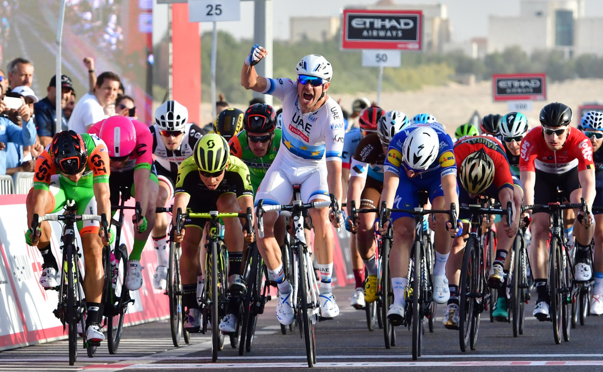 Alexander Kristoff triumphed on the opening day of the Abu Dhabi Tour ©Getty Images