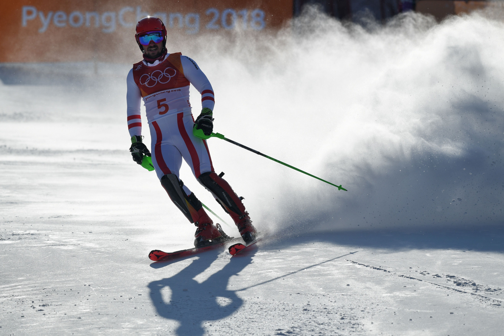Overwhelming favourite Marcel Hirscher failed to finish his first run ©Getty Images