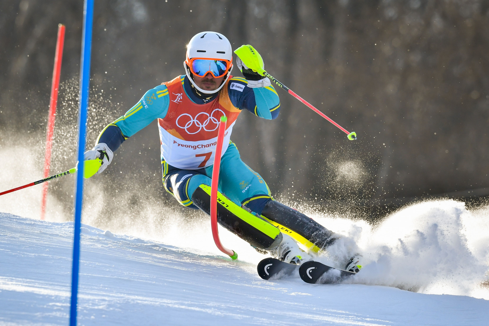 Sweden’s André Myhrer was a surprise winner of the men’s slalom event ©Getty Images