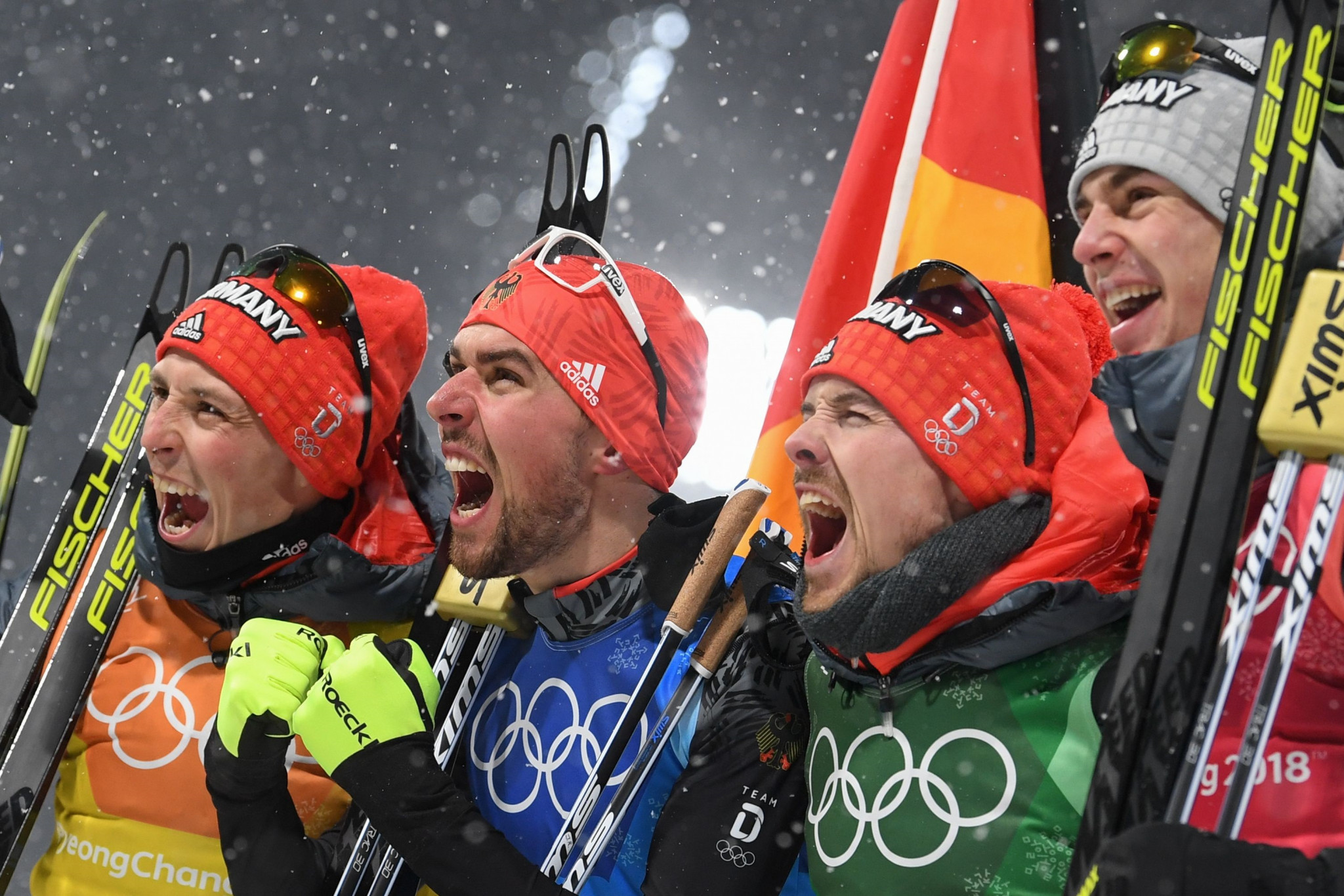 Germany won their first Nordic combined team Olympic title since the Calgary 1988 Games ©Getty Images