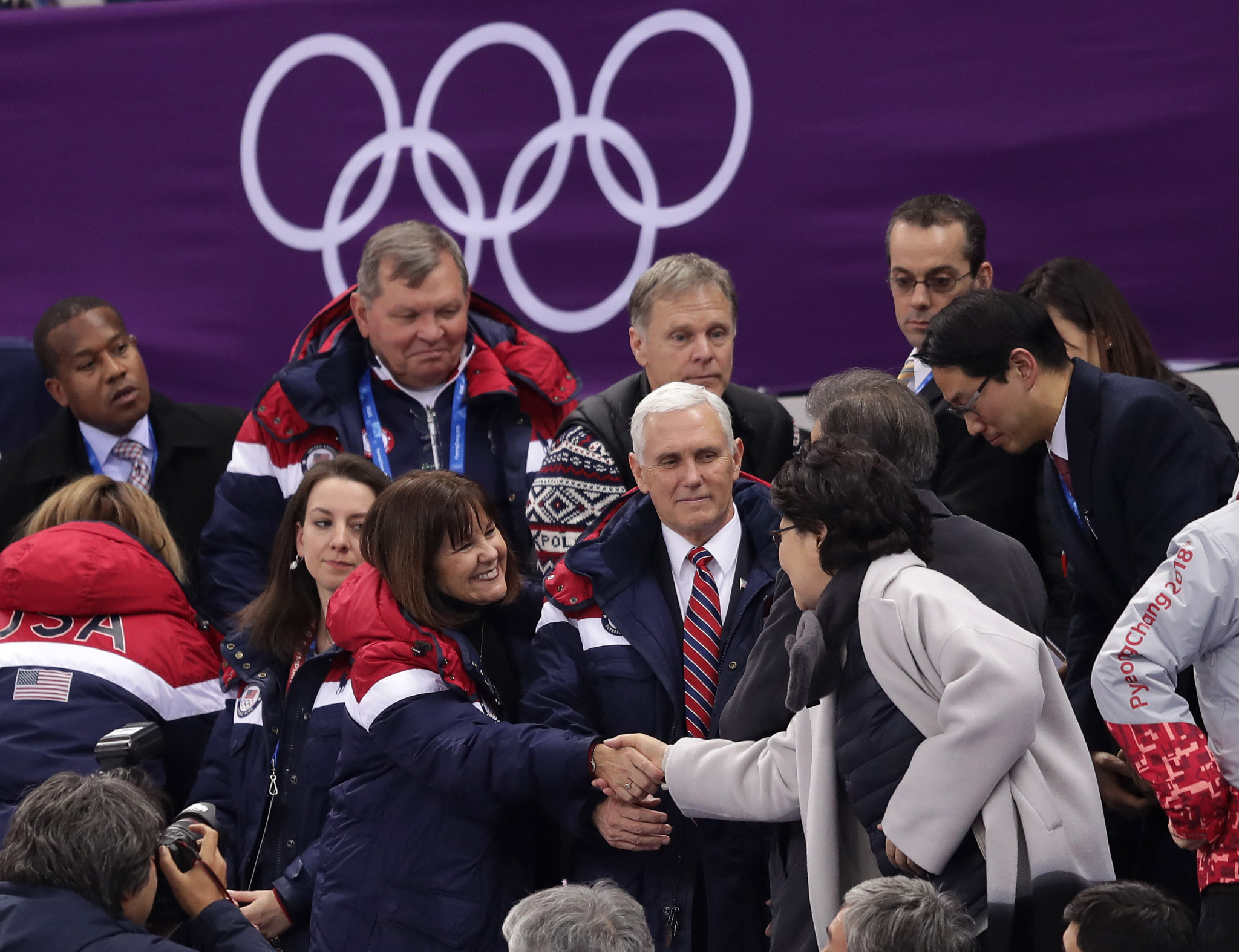 Mike Pence headed the US delegation at the Opening Ceremony of Pyeongchang 2018 ©Getty Images