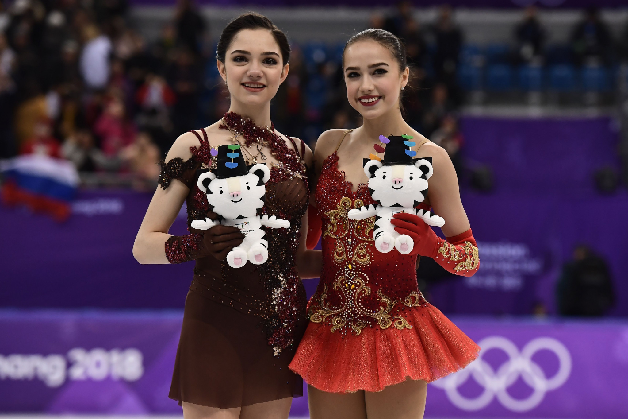 Russian pair Alina Zagitova and Evgenia Medvedeva, who train together and share the same coach, were clear favourites for the top two positions on the podium at Pyeongchang 2018 and duly delivered ©Getty Images