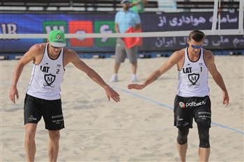 Martins Plavins and Edgars Tocs are looking to win their second straight FIVB Beach World Tour ©FIVB