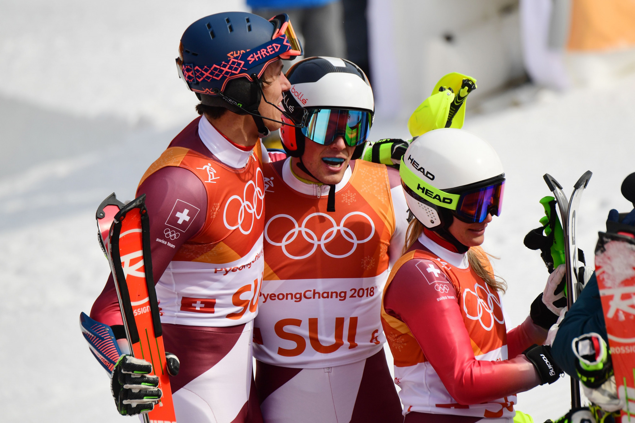 Switzerland win first-ever Olympic Alpine team event title at Pyeongchang 2018