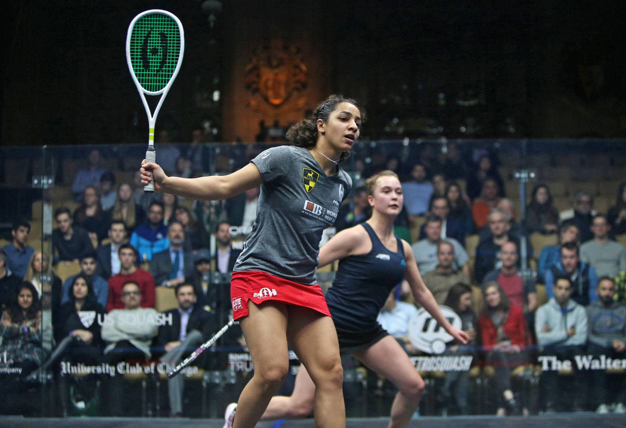 Egypt's efending champion Raneem El Welily eased into the second round of the women's event ©PSA