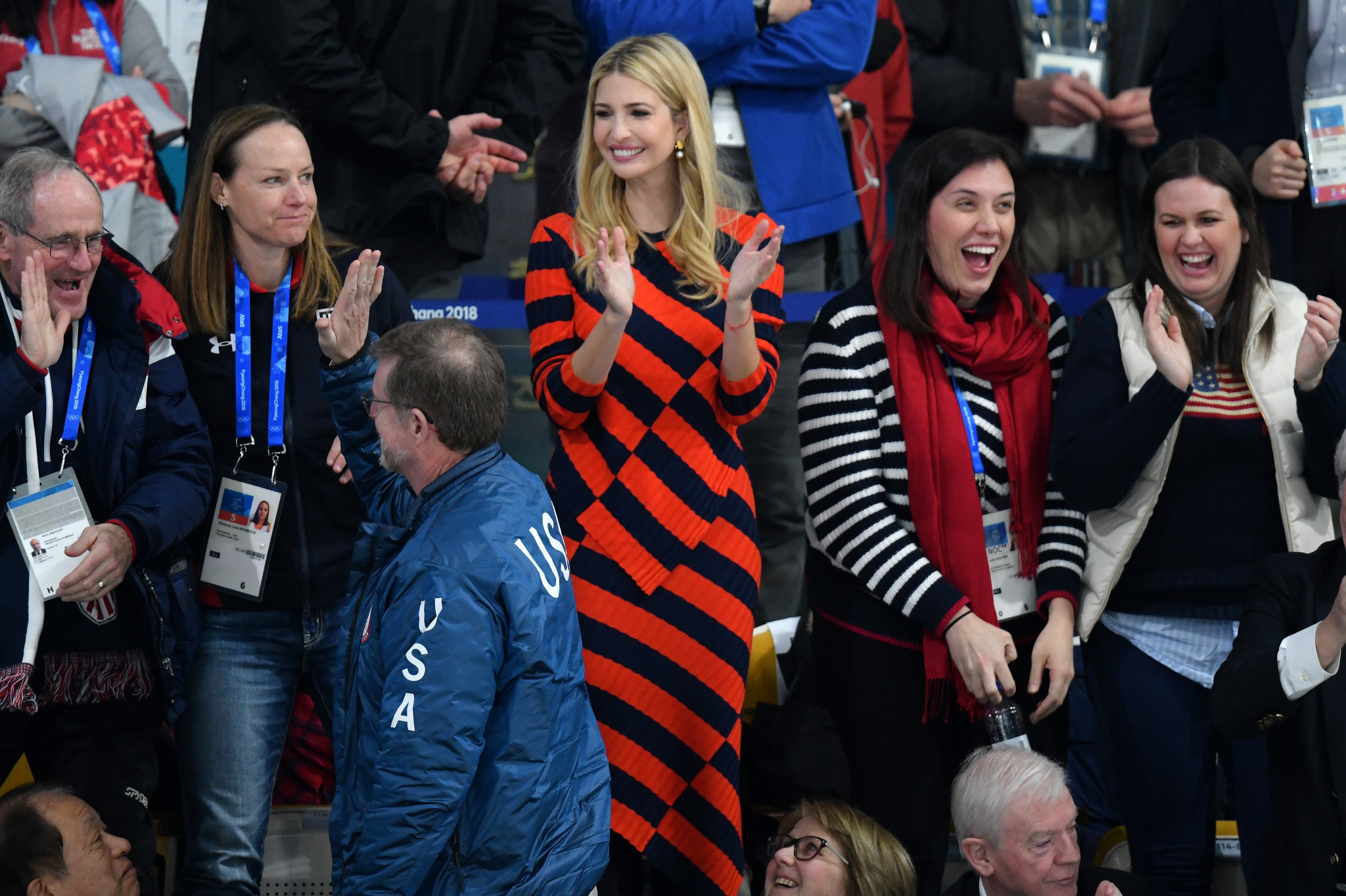 Ivanka Trump applauds after the United States sealed their victory ©Getty Images