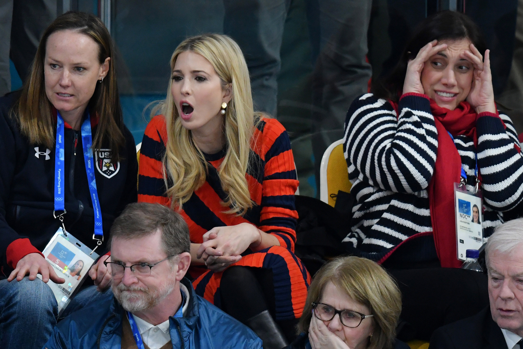 US President Donald Trump's daughter Ivanka was among the spectators at the Gangneung Curling Centre having been officially confirmed as leading the American delegation attending the Closing Ceremony of Pyeongchang 2018 tomorrow ©Getty Images