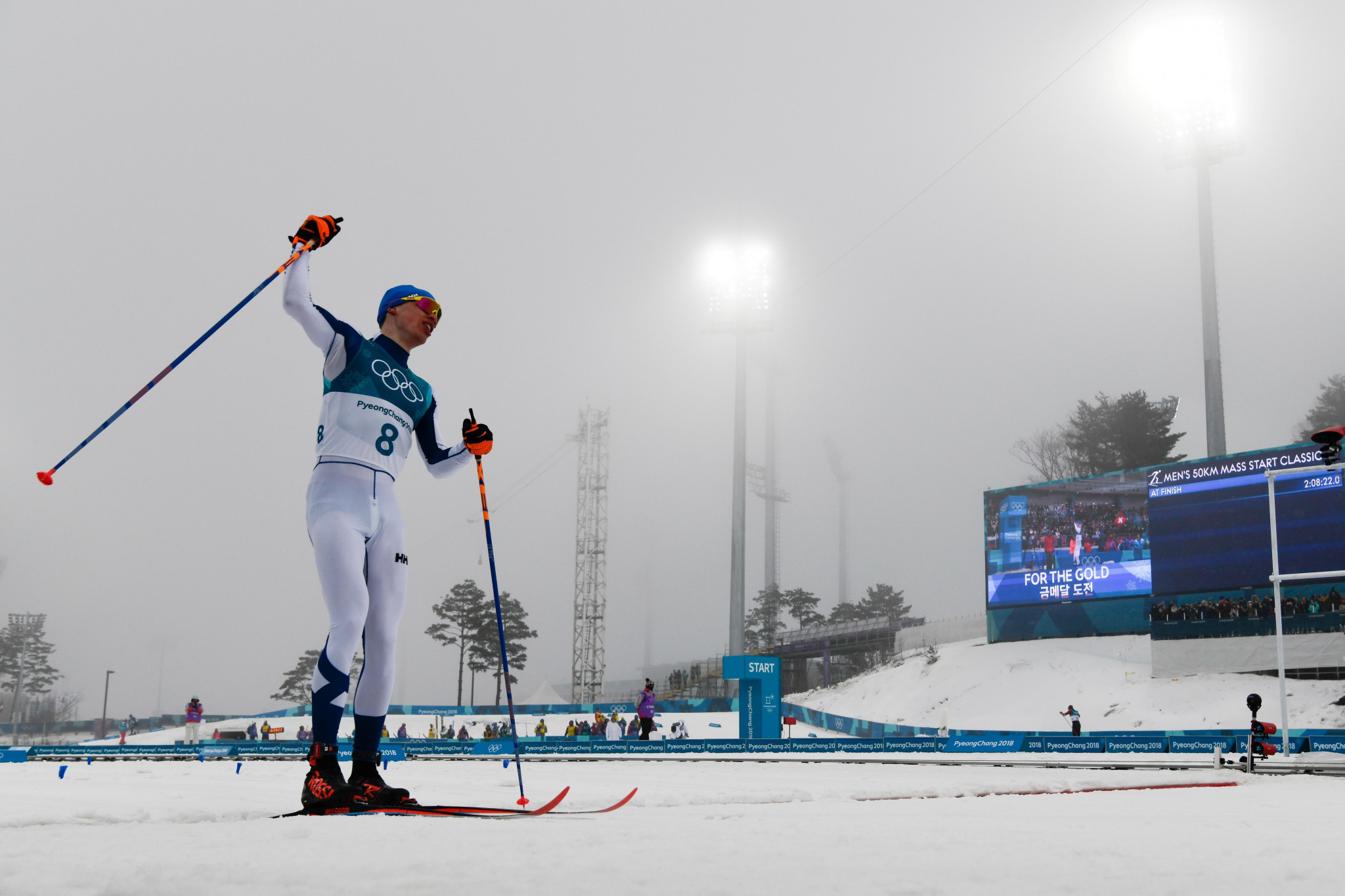 Finland's Iivo Niskanen beat Olympic Athletes from Russia’s Alexander Bolshunov to the men’s 50 kilometres mass start classic gold medal on the penultimate day of cross-country action ©Getty Images