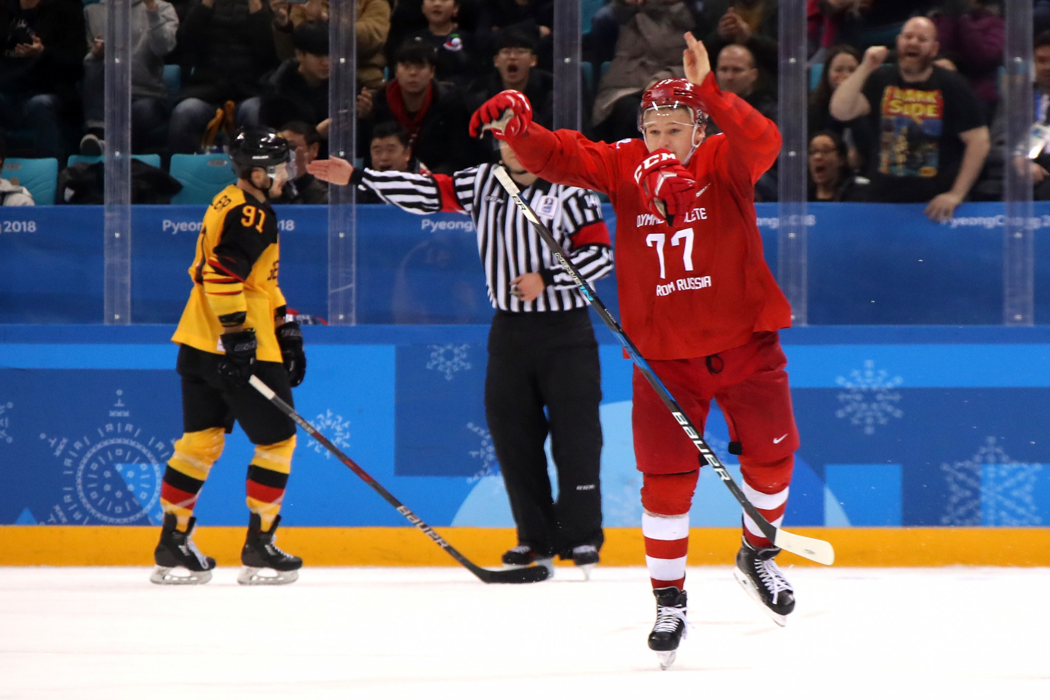 Kirill Kaprizov scored an overtime winner as the Olympic Athletes from Russia claimed victory over Germany in the men's ice hockey final here at Pyeongchang 2018 ©Getty Images