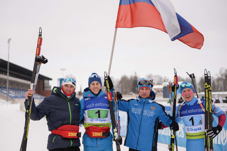 Russia claimed victory in the men's junior relay ©IBU