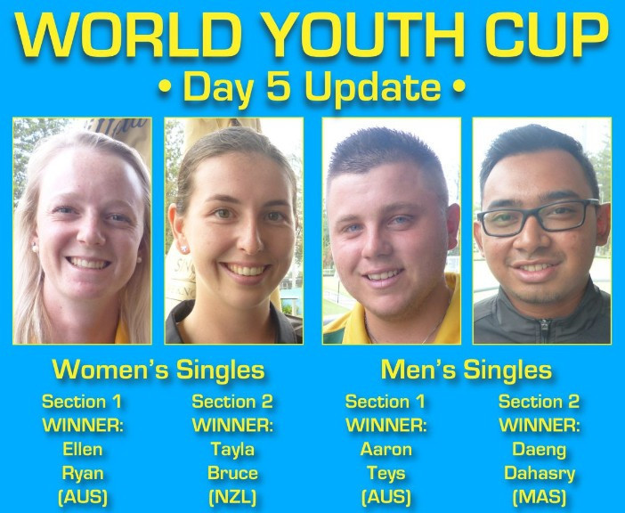 Section winners decided at World Youth Bowls Championships