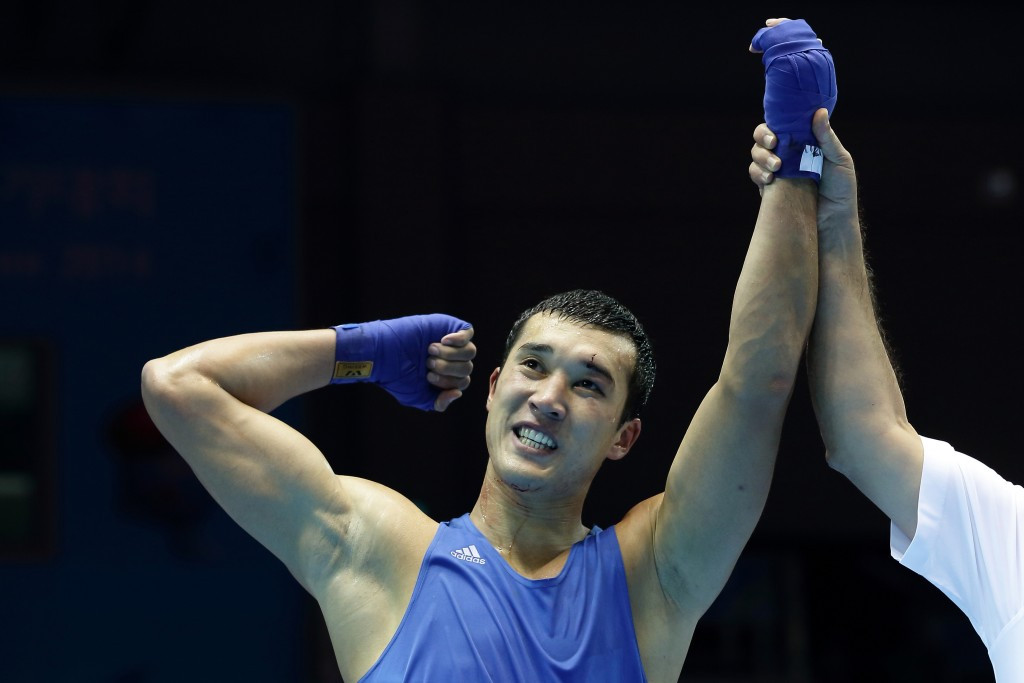 Adilbek Niyazymbetov progressed in the light heavyweight division ©Getty Images 