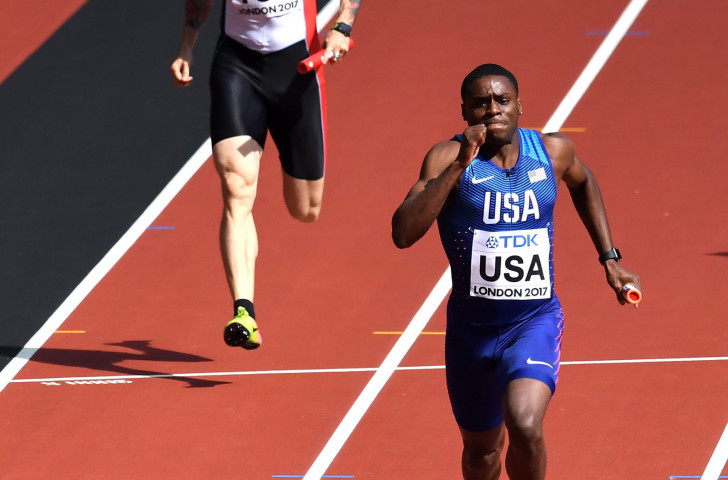Christian Coleman of the United States, pictured at last year's IAAF World Championships in London, will seek his first international gold in Birmingham this week over 60m, where he has already run two world all-time best times this season ©Getty Images