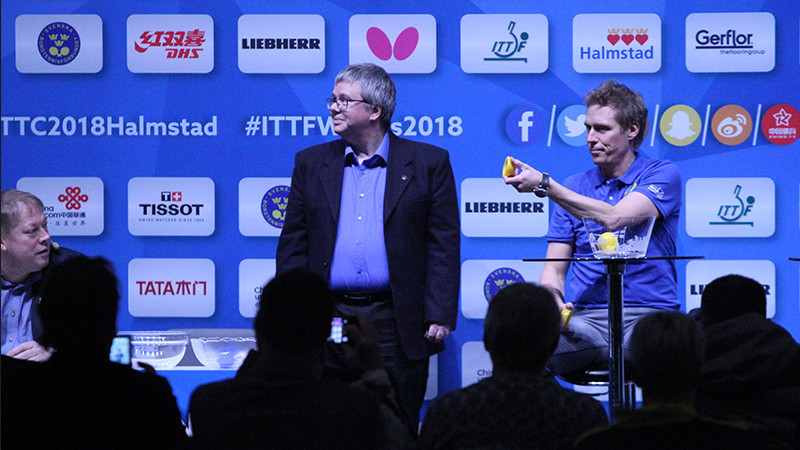 The draw for this year's ITTF Team World Championships made in host city Halmstad kept  the hosts' men's team and defending men's champions China in separate qualifying groups ©ITTF