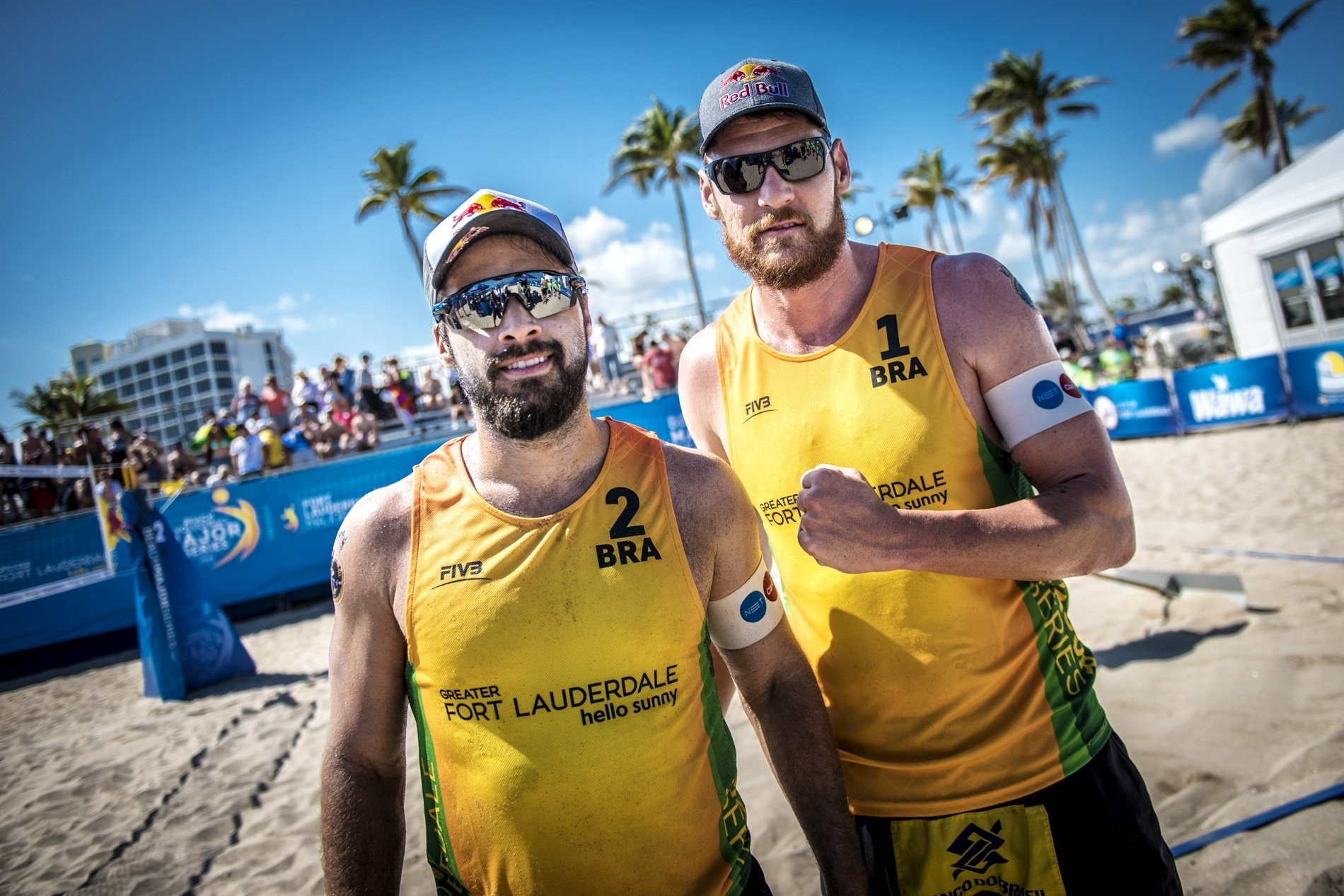 Olympic champions Alison Cerutti and Bruno Oscar Schmidt claimed victory in their pool ©FIVB