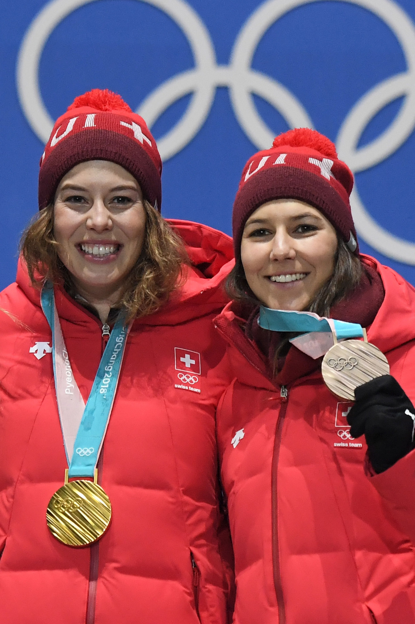 Switzerland's gold and bronze medallists in the Pyeongchang Alpine skiing Combined events, Michelle Gisin and Wendy Holdener, will be back on home snow for this weekend's FIS World Cup event at Crans-Montana ©Getty Images
