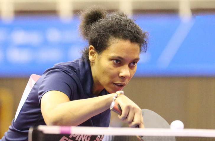 Cameroon's Sarah Hauffou was a surprise qualifier for tomorrow's women's semi-finals in the ITTF Africa Top 16 Cup in Nairobi ©ITTF