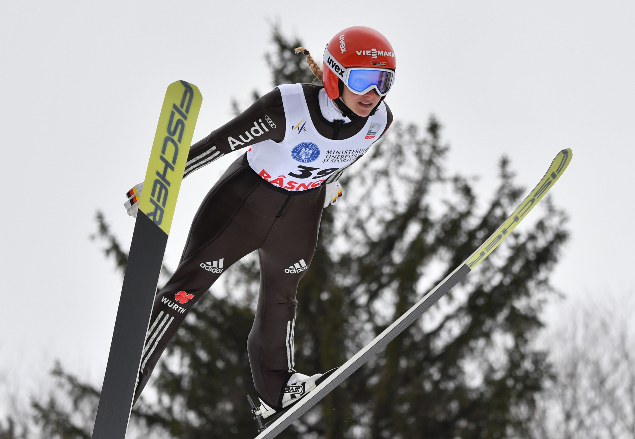 Germany's Katharina Althaus sealed her third win of the season ©Getty Images