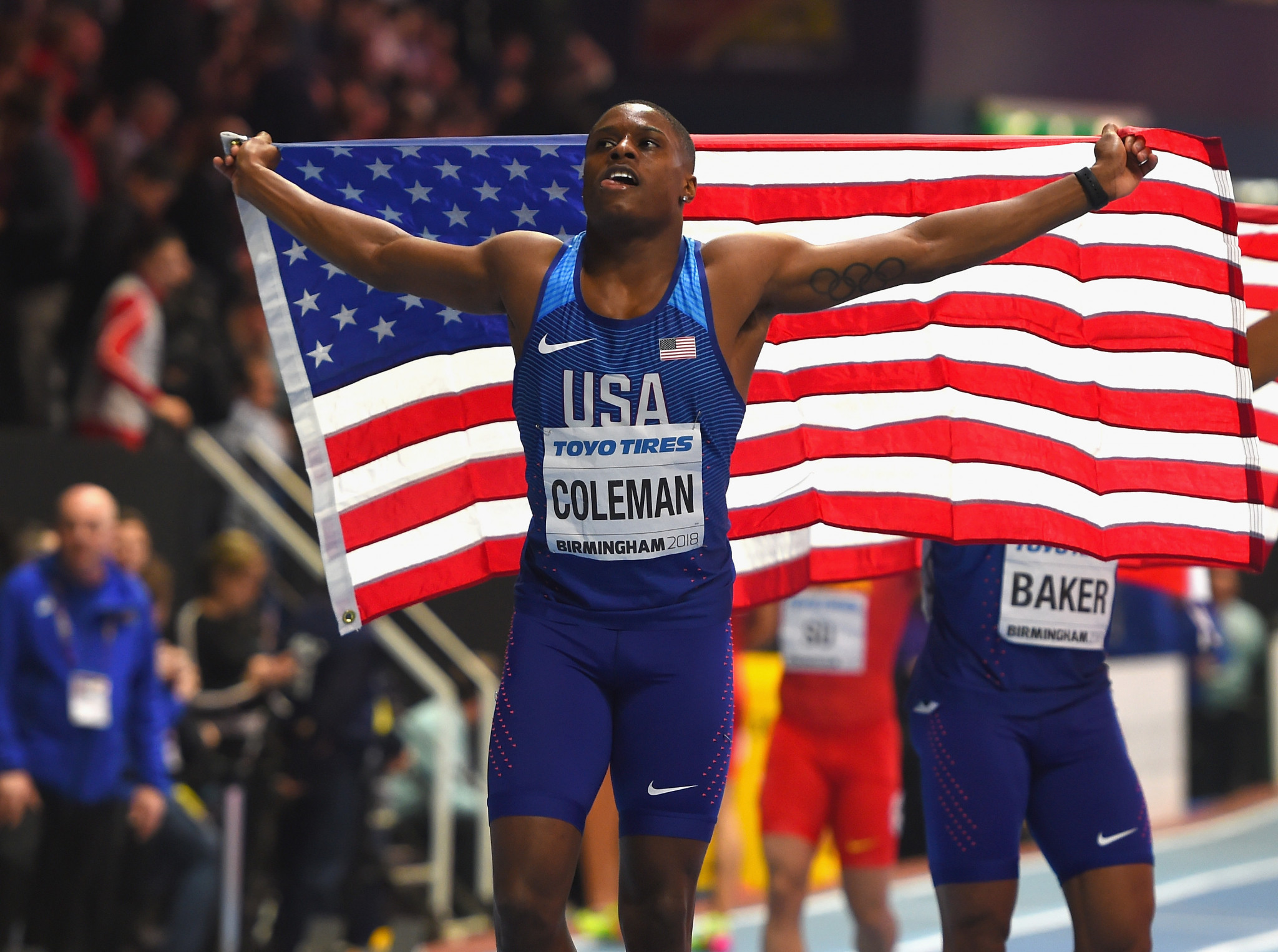 Christian Coleman claimed his first major title with victory in the 60m at the IAAF World Indoor Championships in Birmingham ©Getty Images