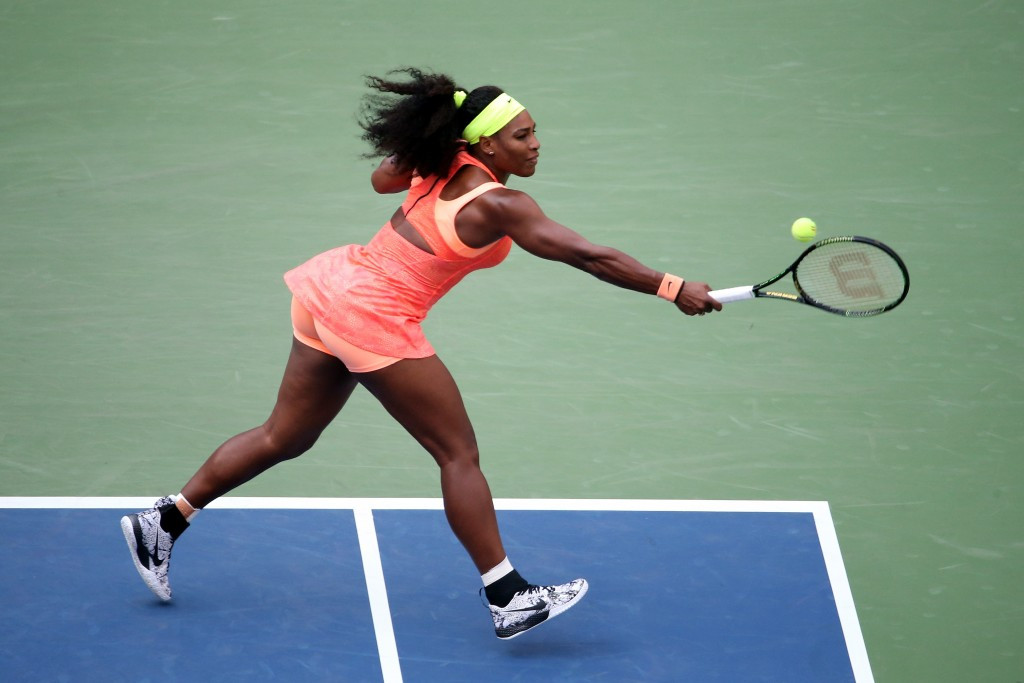 Top seed Serena Williams earned a straight sets second round victory as she looks to secure a calendar Grand Slam