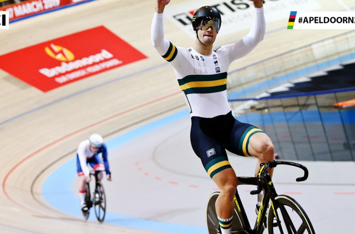 Australia's Matthew Glaetzer won the men's sprint at the UCI Track World Championships in Apeldoorn ©UCI