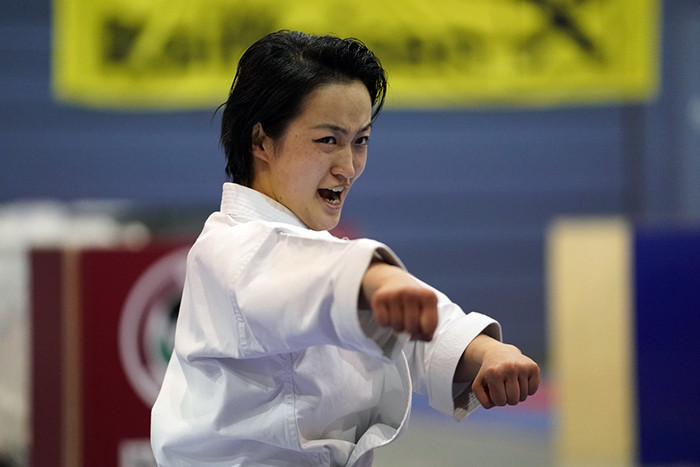 Japan's Kiyou Shimizu was an imperious winner of the female kata at the Karate 1-Series A event at Salzburg ©WKF