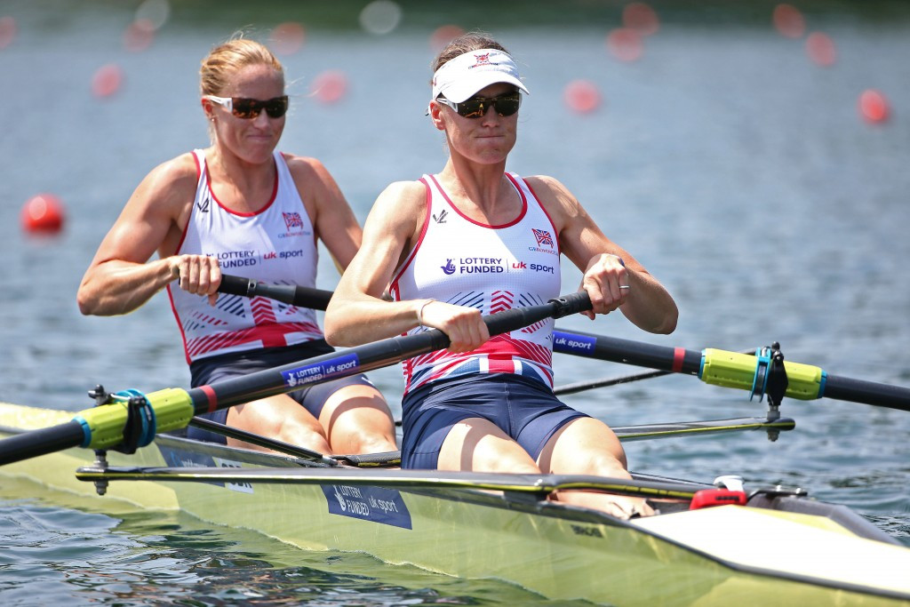 Britain's London 2012 champions Helen Glover (left) and Heather Stanning won their women's pair semi-final at the World Rowing Championships, earning a quota place at Rio 2016 in the process ©Getty Images