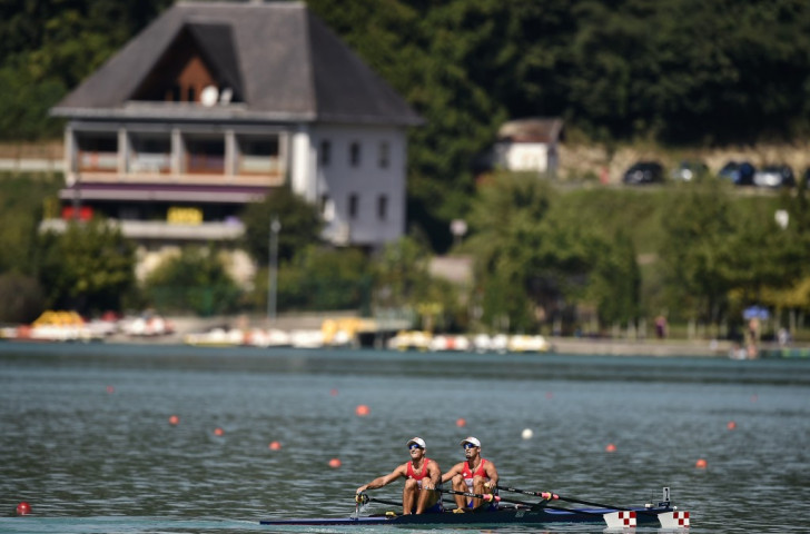 Croatia's defending world double sculls champions Valent (left) and Martin Sinkovic maintained their unbeaten record to reach the semi-finals of the World Rowing Championships on Lake Aiguebelette in France  ©Getty Images