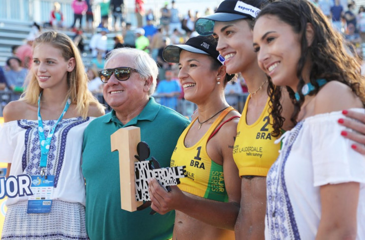 Bárbara Seixas and Fernanda Berti Alves won an all-Brazilian final at the FIVB World Tour in Fort Lauderdale ©FIVB
